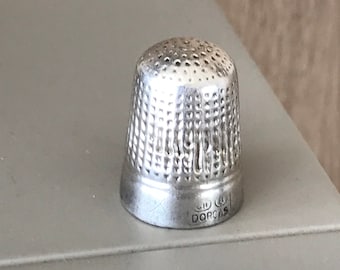 Antique Charles Horner Dorcas Silver Steel Lined Thimble - 1900s