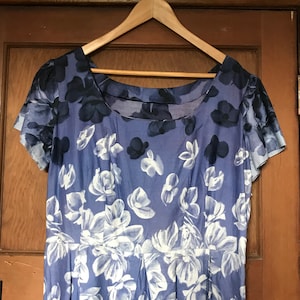Vintage Floral Cotton Tea Dress