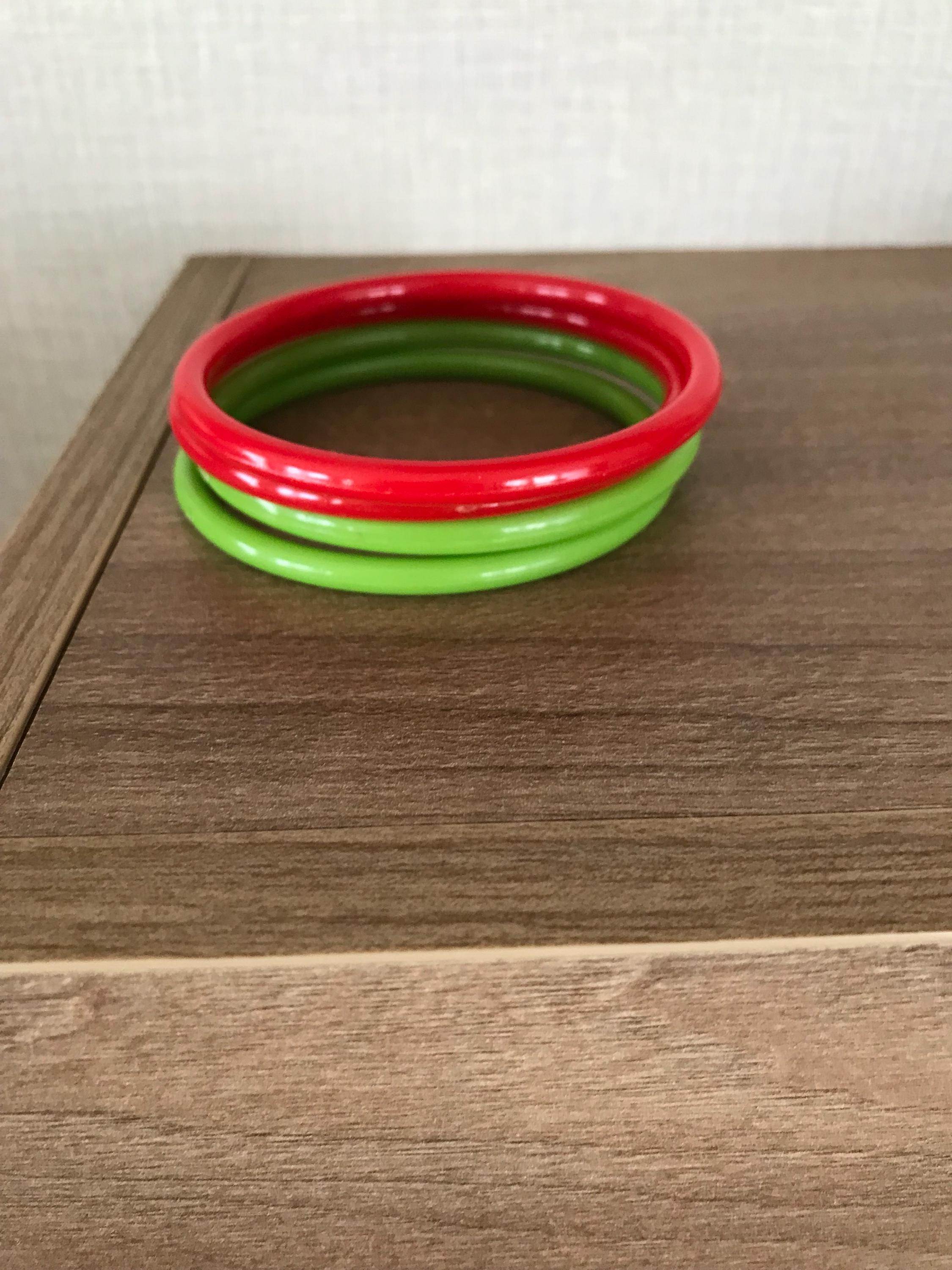 品質検査済 ヴィンテージ x バングル スタッキング プラスチック 年代 1980 アクセサリー