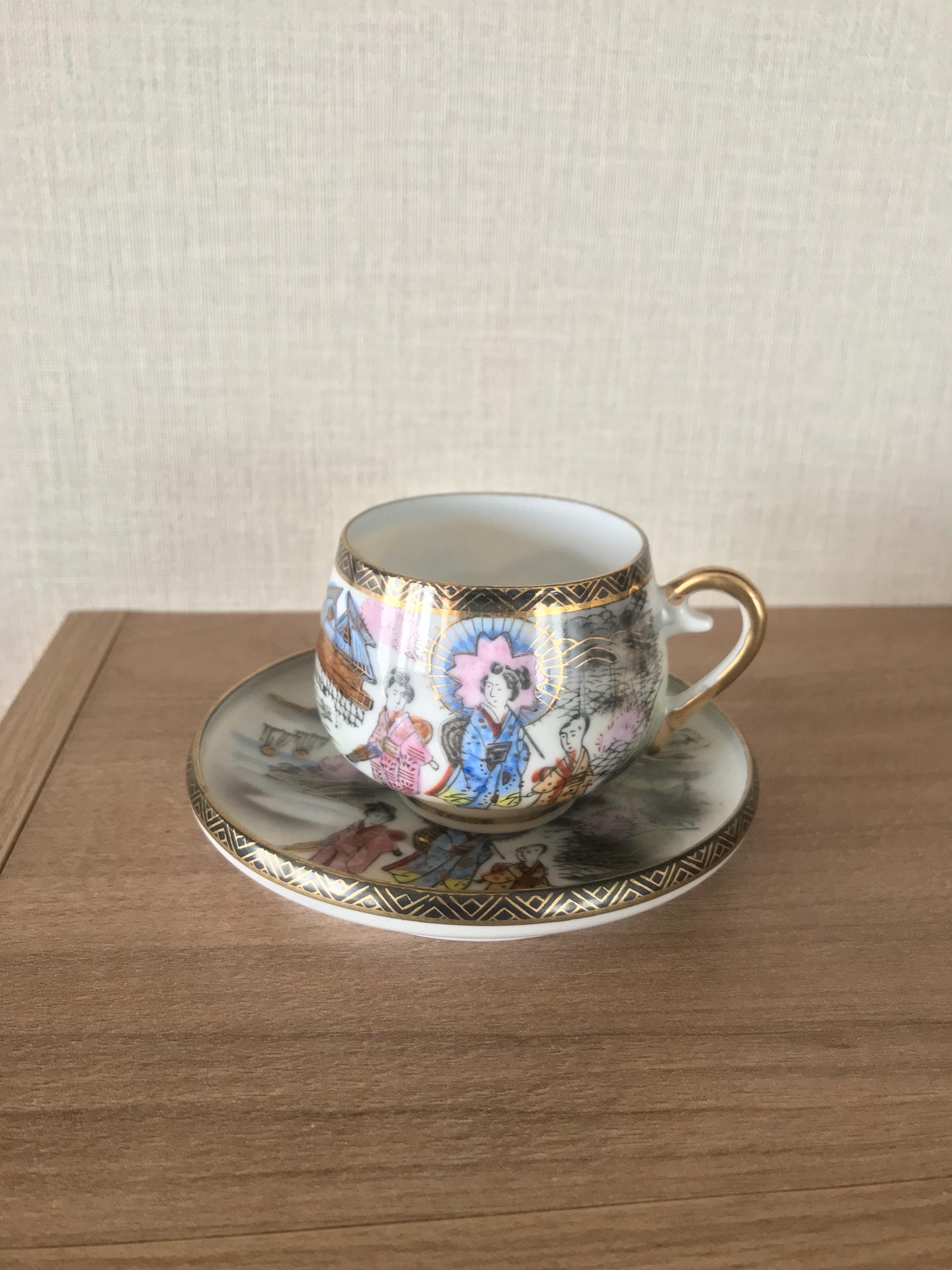 Vintage Rare Japanese Ritz China Lithophane Coffee Cup and Saucer