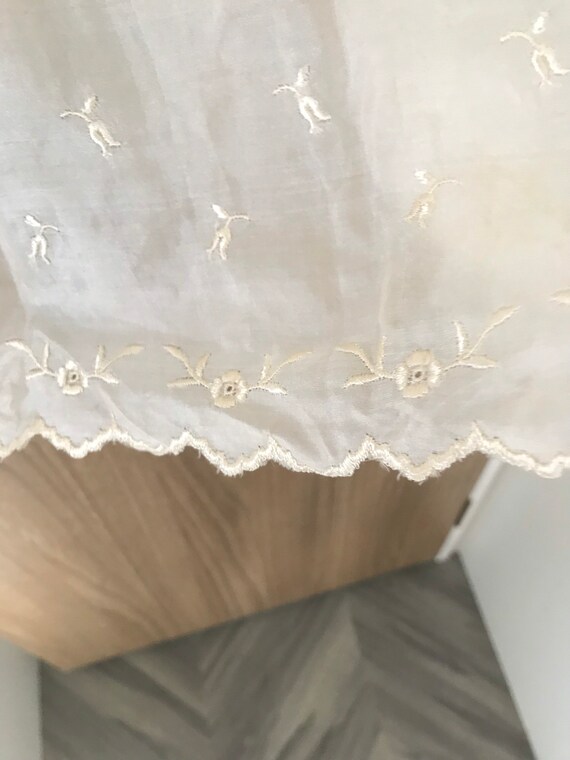 Antique Victorian/Edwardian Cream Silk Christenin… - image 9