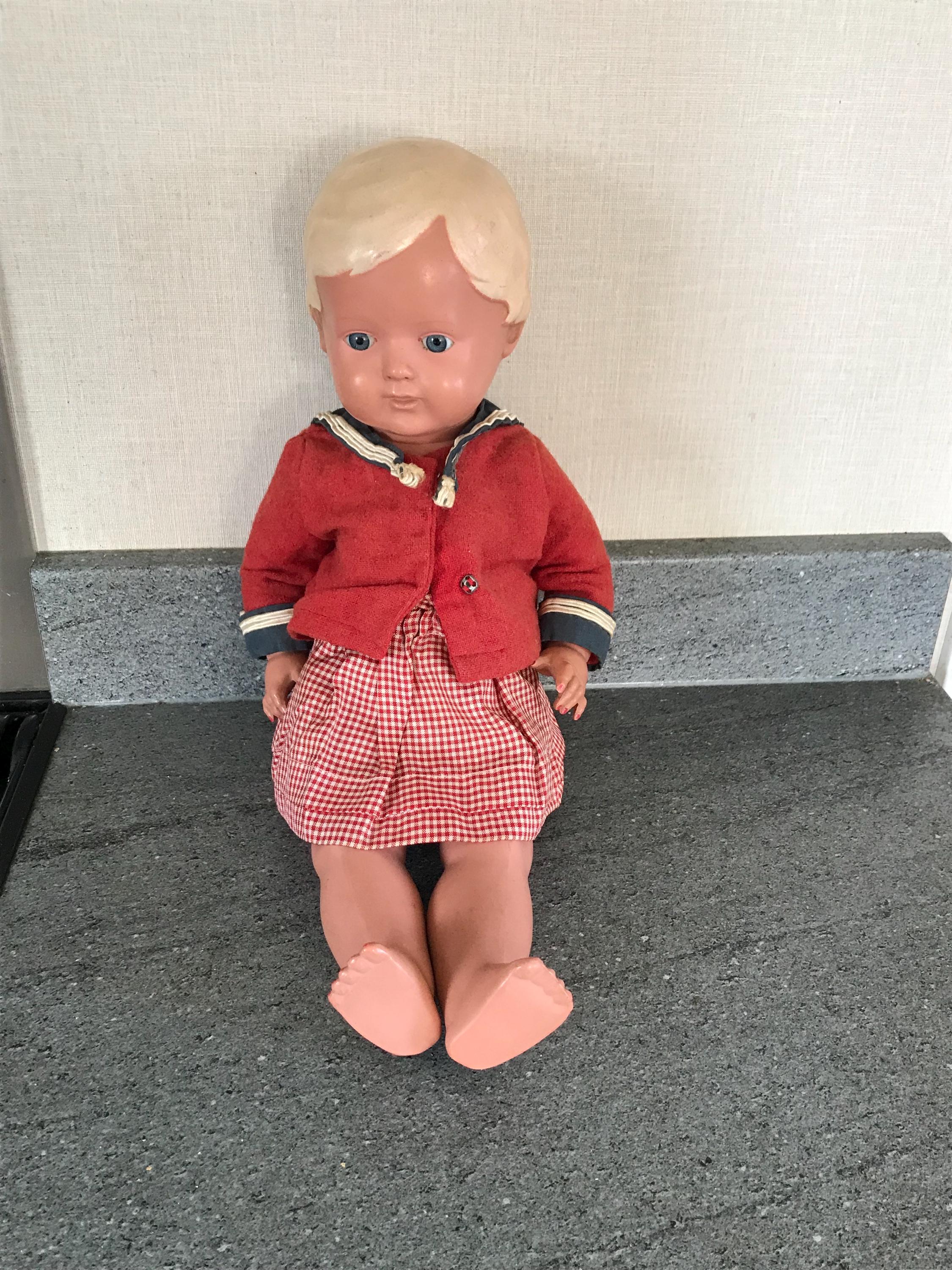 ヴィンテージ シルトクロット ドイツ製セルロイド人形 - シルト