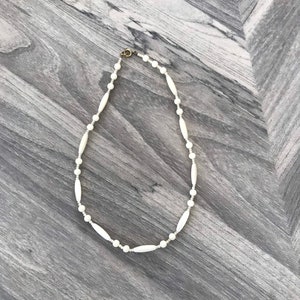 Vintage Art Deco Mother of Pearl Bead Necklace - 1920s