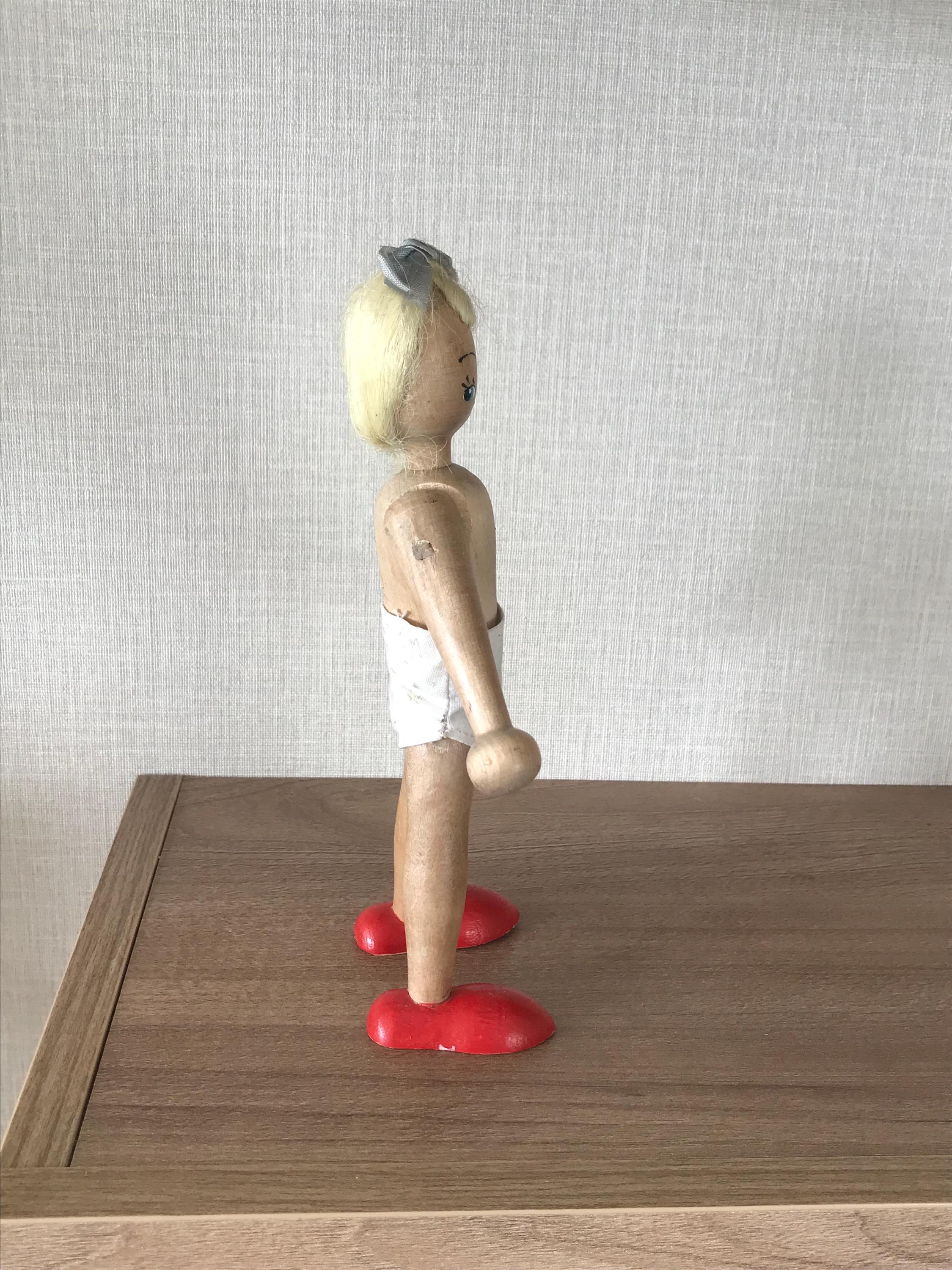 ヴィンテージ 木製 ポーランド製 ペグ人形 - 1950 年代 - Etsy 日本