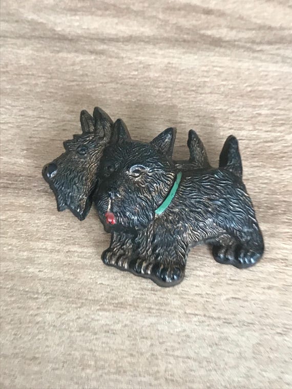 ヴィンテージ かわいい 初期プラスチック スコティッシュ テリア犬 2