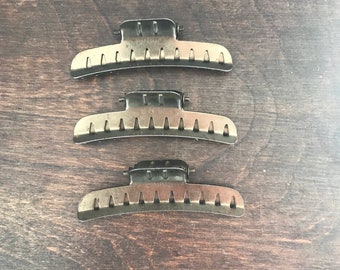 3 x Vintage Dinkie Wave Setter Clips with Interlocking Teeth - 1940/50s