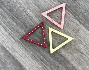Vintage Triangular Lucite Brooch with Diamante Detail - 1980s
