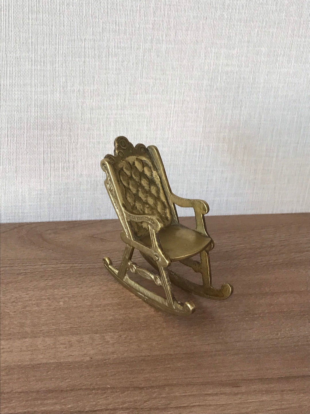 Mini Antique Rocking Chair Vintage Miniature Brass Rocking Chair - Etsy