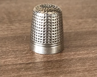 Antique Charles Horner Dorcas Silver Steel Lined Thimble - 1900s