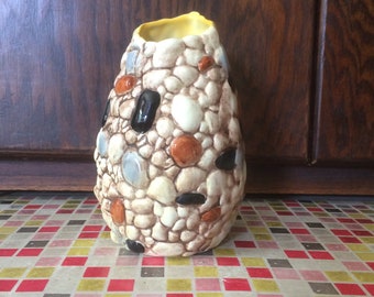 Vintage Sylvac Stone/Pebble Design Vase - design no 3350 - 1960s