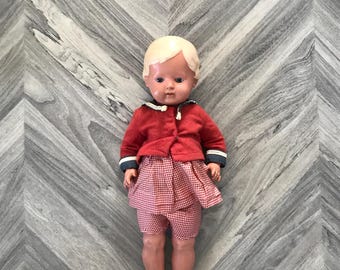 ヴィンテージ シルトクロット ドイツ製セルロイド人形 - シルト