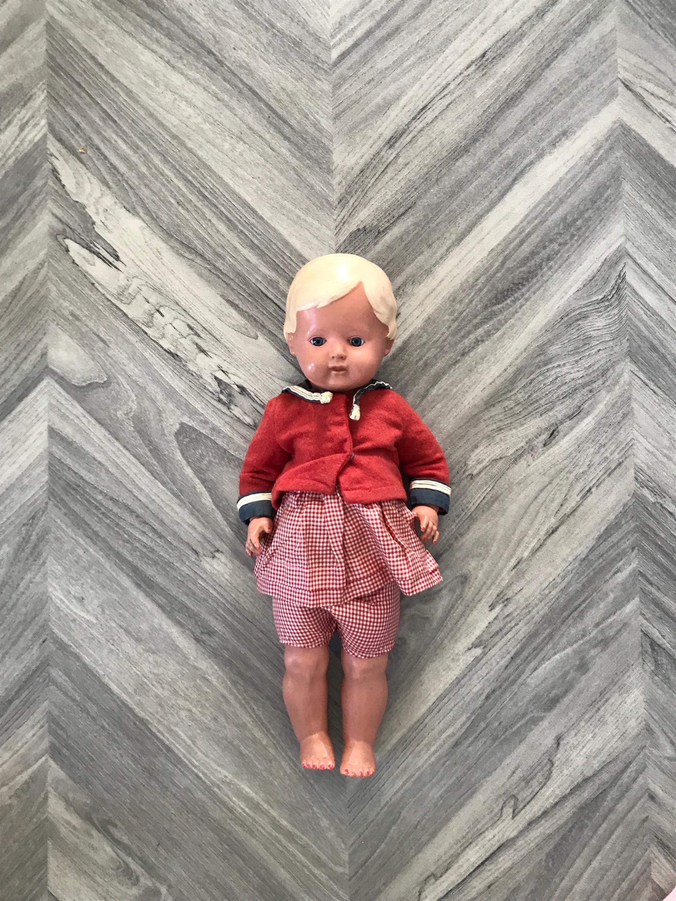 ドイツヴィンテージ　シルトクレート　セルロイド人形 ヴィンテージ シルトクロット ドイツ製セルロイド人形 - シルト