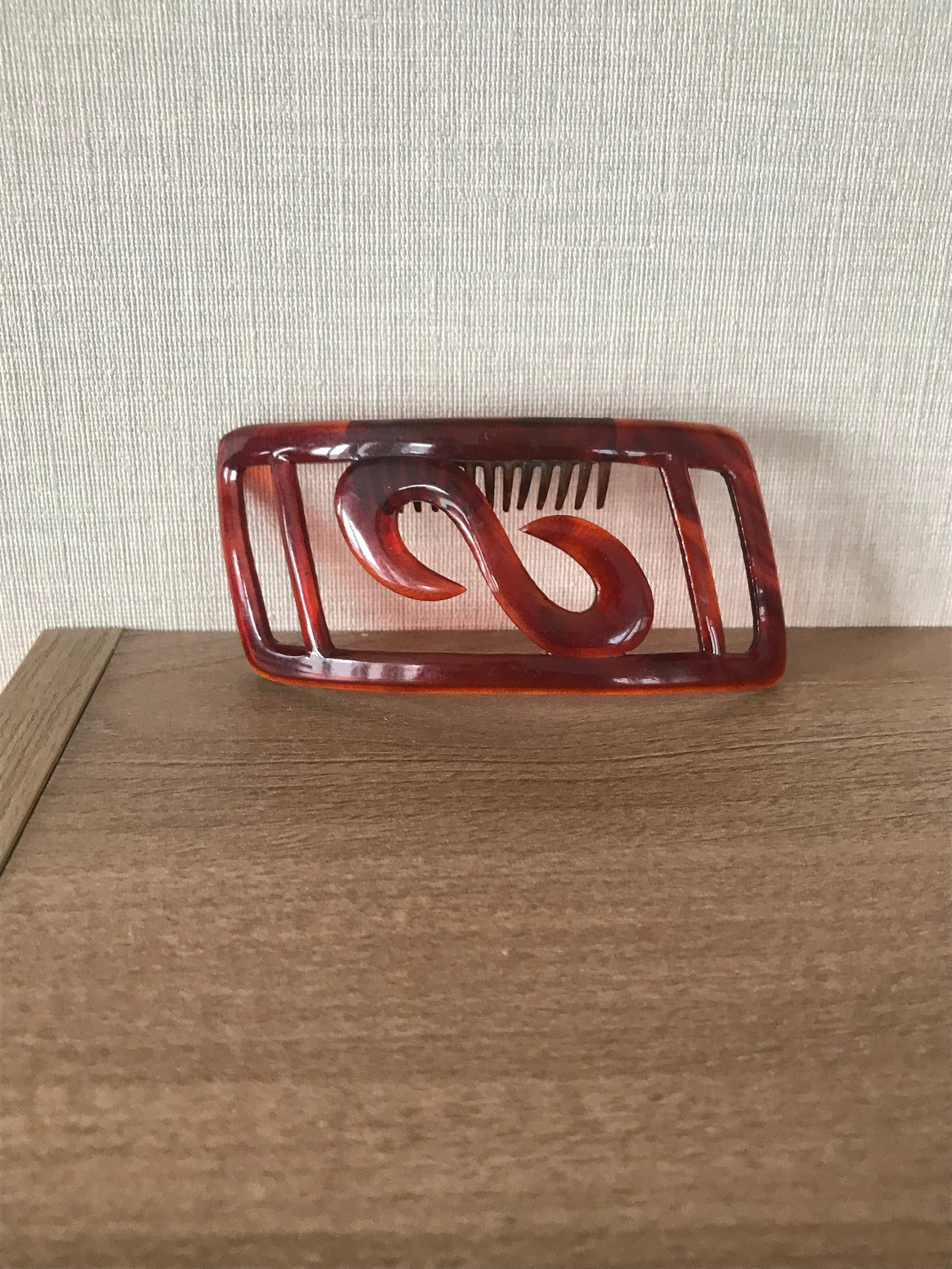 Antique Swirly Amber Celluloid Decorative Hair Comb - Etsy
