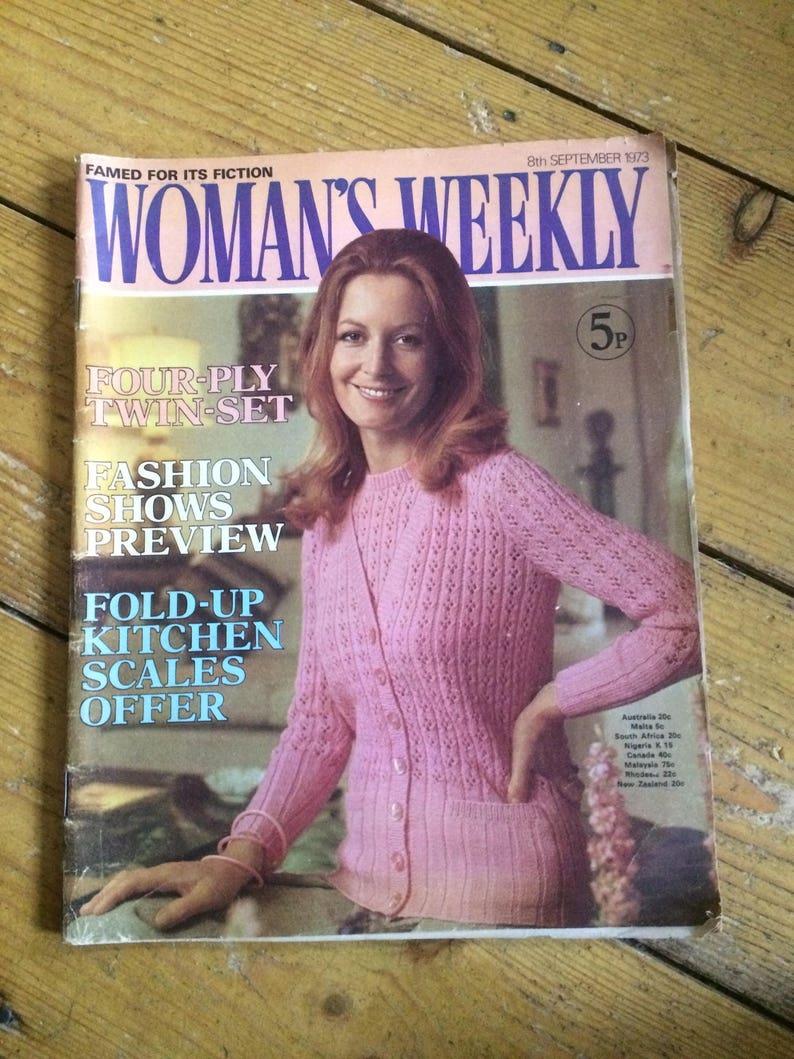 Best for Knitting Woman's Weekly Magazine from 1973 | Etsy