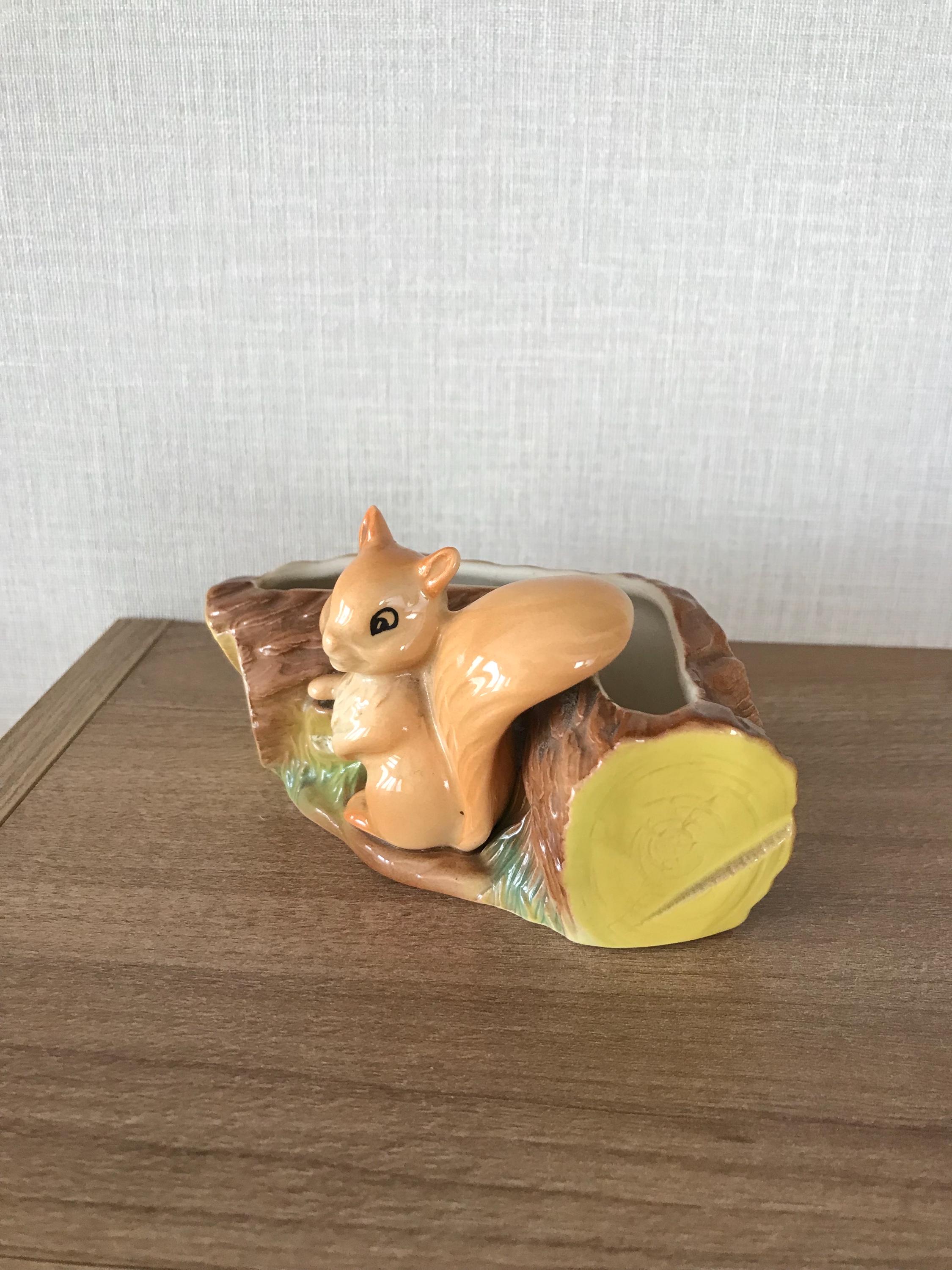 Vintage Hornsea Fauna Royal 'perky' Squirrel Posy Vase - Design No