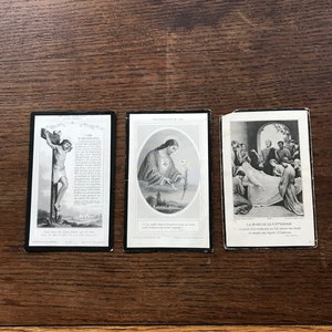 Cartes Français de prière funéraire pour les défunts des années 1890-1920