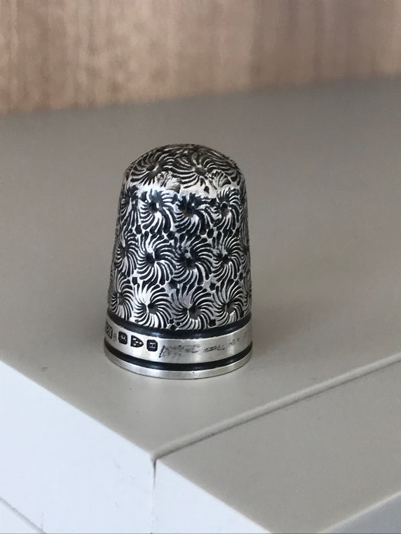 Three Antique Victorian Sterling Silver Thimbles - One by Charles