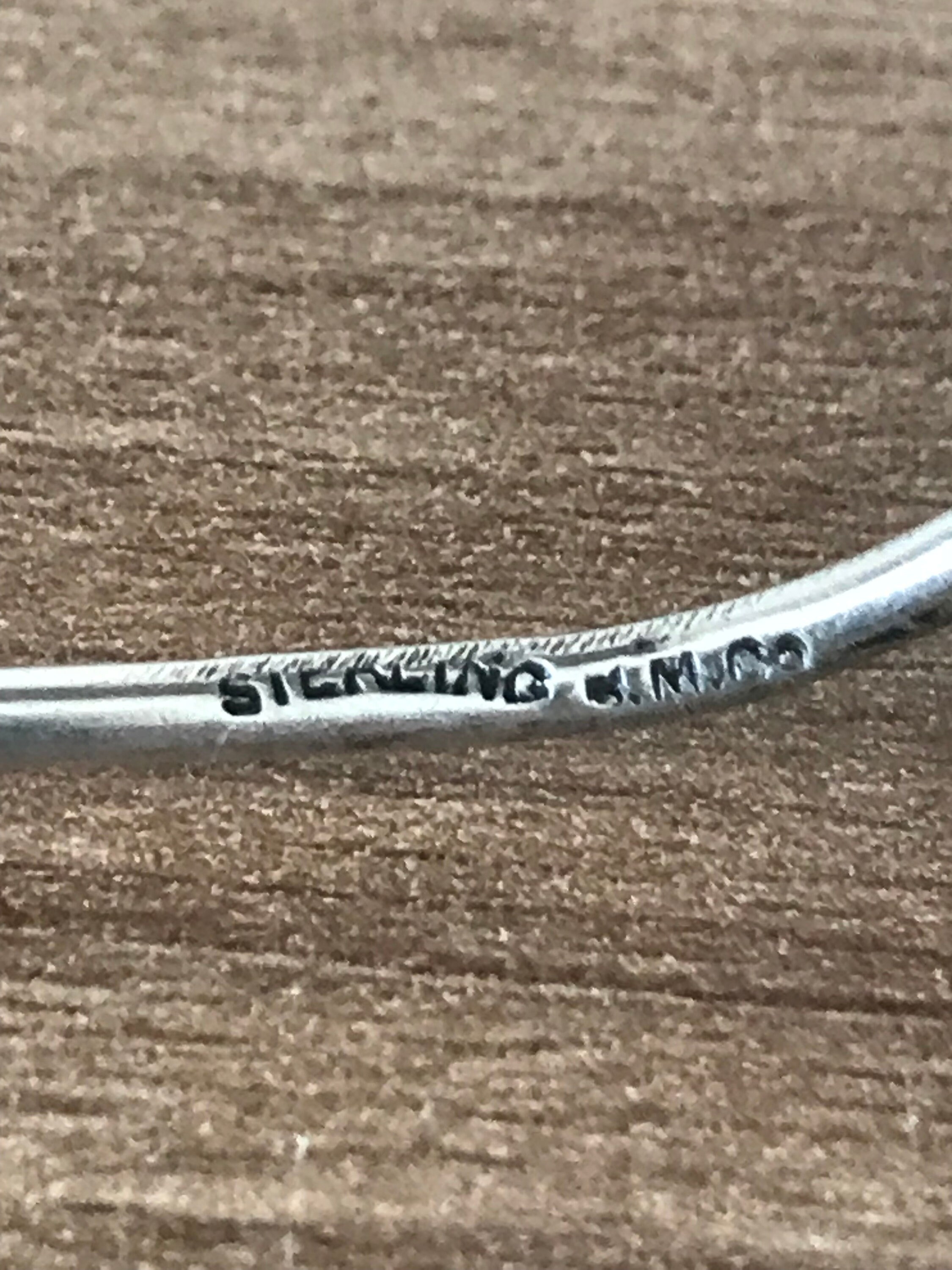 Wip Spoon Antique Sterling Silver Whip End Spoon With Houville Engraved in Bowl ...