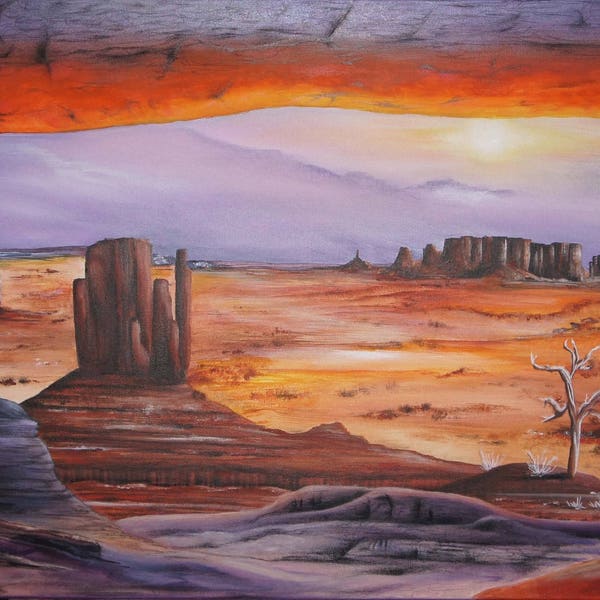 Peinture Le voyage de Sandra, Grand Canyon USA