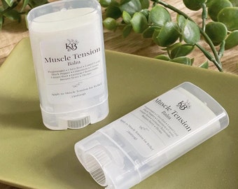 Natural Essential Oil Lotion Stick: Aromatherapy Tension Balm (.35oz)