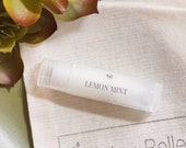 LEMON MINT Lip Balm Natural Hydrating Smoothing Lip Balm Chapstick Gift Filler Stocking Stuffer Lip Care build a box