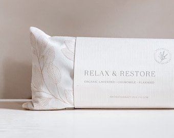 Almohada para ojos de linaza de lavanda, regalo, almohada para ojos de manzanilla, máscara para ojos de aromaterapia, orgánica, meditación • Yoga • Relajación