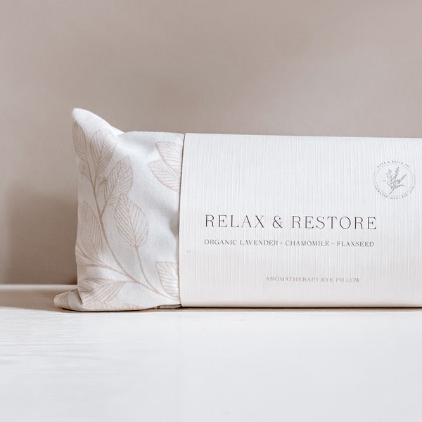 Lavender Flaxseed Eye Pillow , Gift , Chamomile Eye Pillow , Aromatherapy Eye Mask , Organic , Meditation • Yoga • Relaxation