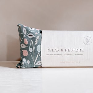 Lavender Flaxseed Eye Pillow , Gift , flaxseed heating pad , Aromatherapy Eye Mask , Organic , Meditation • Yoga • Relaxation