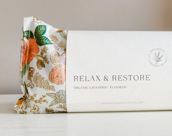 Lavender Flaxseed Eye Pillow: Aromatherapy Relaxation Mask
