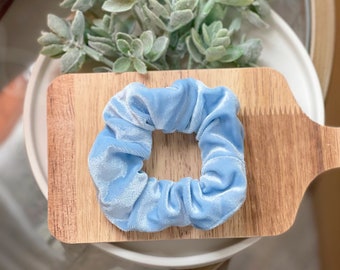 Blue Scrunchie • MUST PURCHASE a GIFTBOX • Blue • VelvetHair scrunchie  •Must purchase Gift Box • add on  • Velvet hair tie • build a box