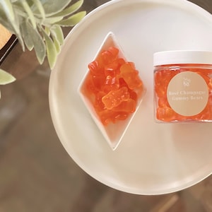 CHAMPAGNE GUMMY BEARS  , Build a Box , Candy Add On , No Alcohol , Rose Champagne Gummy Bears , Sweet Treat • Create your own Gift Box