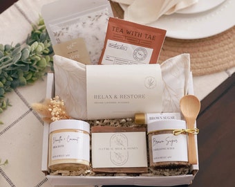 Hug In A Box, Encouragement Gift, Mom Gift Set, Hygee Gift Box, Thinking Of You Box, Cozy Care Package, Self Care Basket,, personalized gift