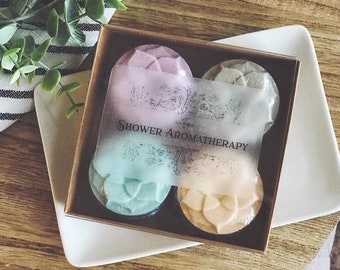 SHOWER STEAMERS , Shower Aromatherapy , 4 Pack , Shower Melts , New Mom Gift , Birthday Gift • Mothers Day Gift • build a box