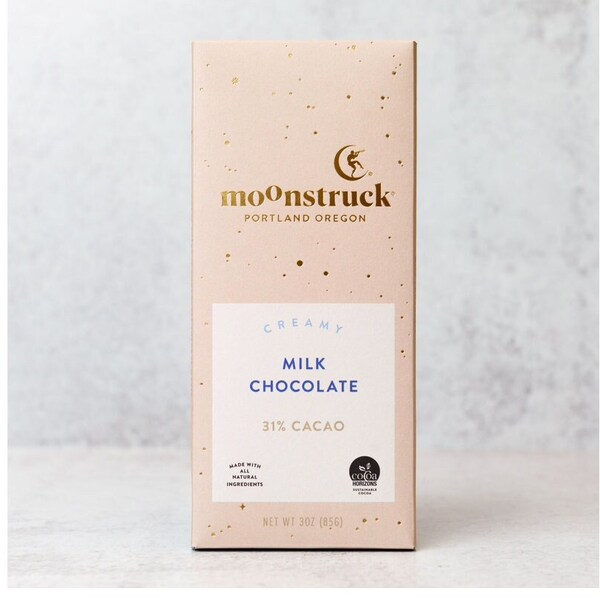 Moonstruck Chocolate , Creamy Milk Chocolate , 3oz  , Organic , Candy Add On , Kosher • Gluten Free • Must Purchase a Gift Box