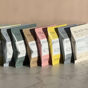 Assorted Tea Bags: Spa Bliss, Rooibos Chai, Fruit & Berry Oolong Tea, Individually wrapped, build a gift, add on to gift boxes