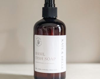 Sabonete de Manjericão: Sabonete de Cozinha Ecológico e à Base de Plantas, 8oz