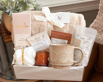 Relax & Unwind Care Package for Women, Gift Box for Her, Sympathy Sending Love and Hugs, Get Well Soon, Best Friend, Blanket Gift Box