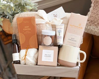 Calm & Tranquil Gift, Cozy Self Care Gift Box, Care Package, Self Care Basket, Encouragement Gift, Gift for Mom,Thinking Of You Box