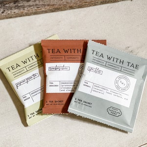 ASSORTED TEA BAGS, Add ons for gifts , Gift Filler, Tea with Tae, build a box, Create your own gift box, personalized gift, Add Honey Gift