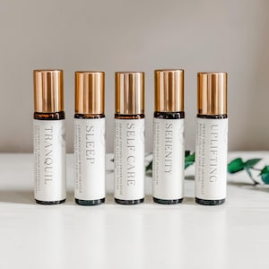 Assorted Essential Oil Blend Rollers  , Tranquil , Self Care , Sleep , Pulse Point Roll Ons , Natural Remedy • Meditation •personalized gift