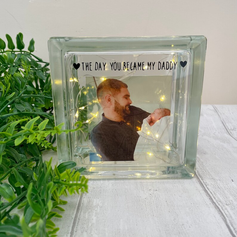 Personalised Photo Glass Block Light Etsy UK