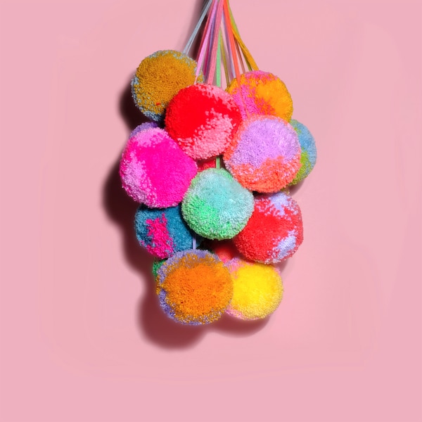 Giant handmade pom pom decoration