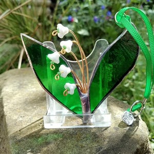 Vitrail attrape-soleil muguet