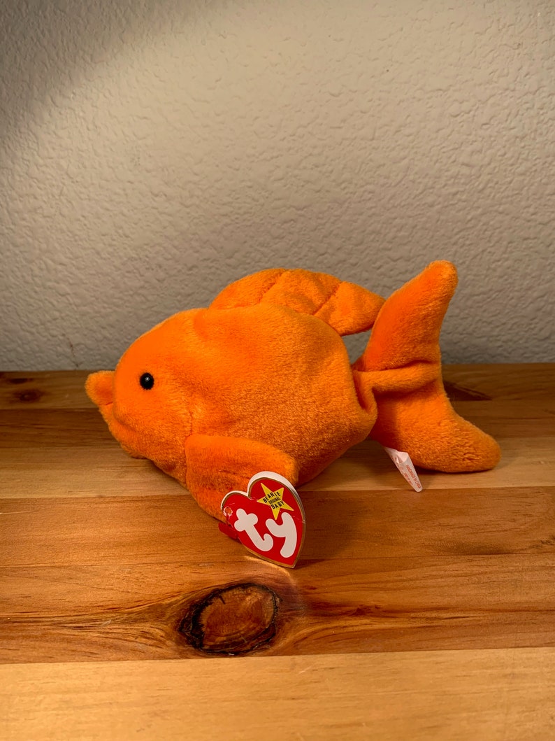 1993 TY BEANIE BABIES BABY GOLDIE retired W//Tags PVC Pellets