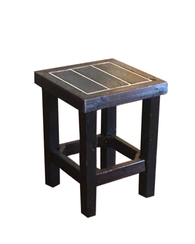 tall end table with shelves on Burnt Pine Tall End Table Rustic Style Easy To Assemble Etsy