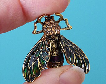 Luna Moth Needle Minder,Magnetic Needle Keeper for Embroidery,Dark Enamel Moth Needle Nanny with Crystals,Nature Inspired CrossStitch Magnet