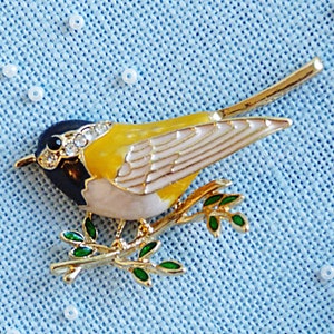 Gelber Vogel Magnetischer Nadelmagnet Handgemachter Nähwecker Nähzubehör Quilten Nadelspitze Kreuzstichwecker Magnetsticker