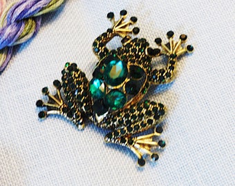 Needle Minder Handmade Designer Sewing Minder "Frog" OOAK Sewing Accessory Quilting Needlepoint Cross Stitch Minder Magnetic Minder