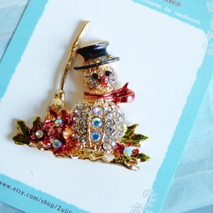 Snowman Needle Minder: New Year Sewing Accessory, Quilting, Cross Stitch