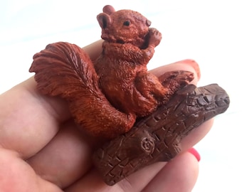 Squirrel Needle Minder: Autumn Cross Stitch Magnetic Accessory